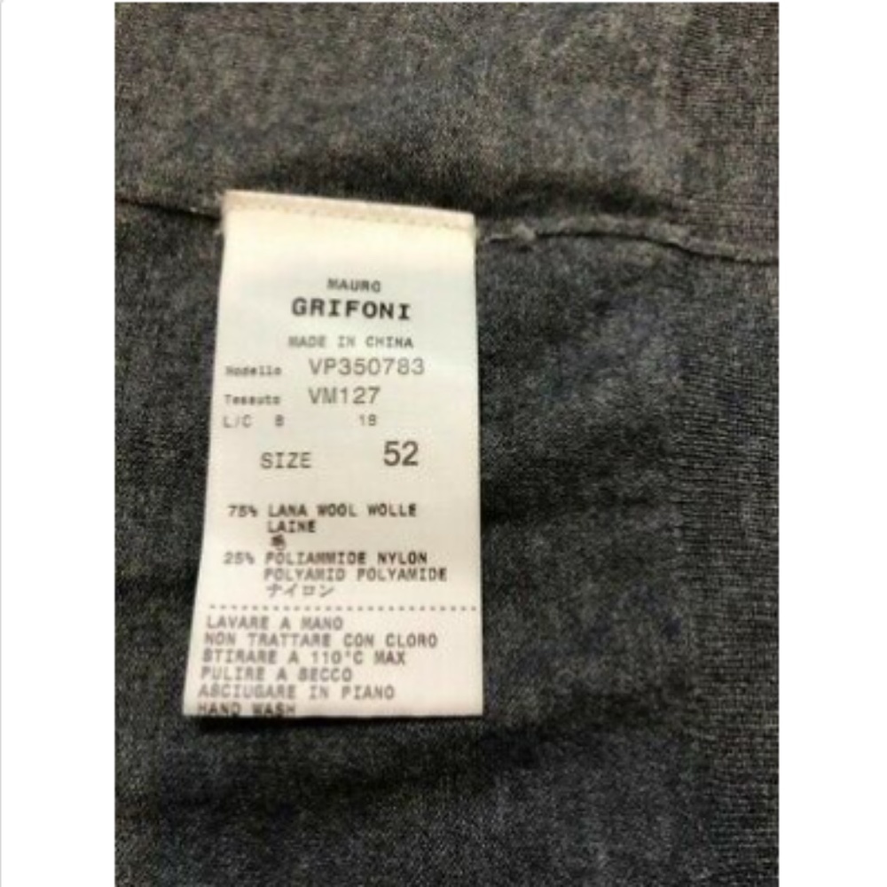Mauro Grifoni Mens Sweater Cardigan Gray V-Neck 52 - Picture 12 of 12